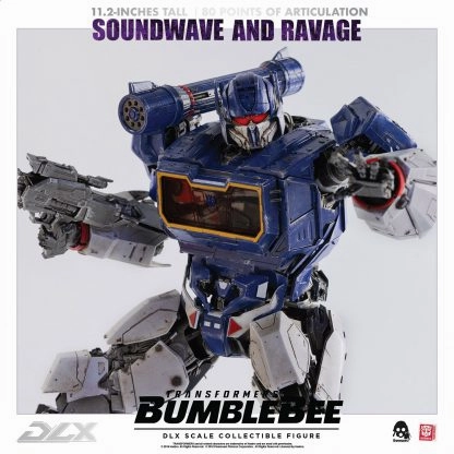 ThreeZero Transformers Bumblebee Movie Soundwave and Ravage DLX Scale Figure