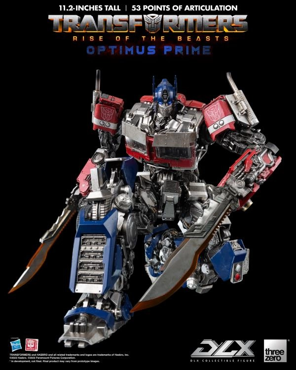 ThreeZero Transformers: Rise of the Beasts Optimus Prime DLX Action Figure