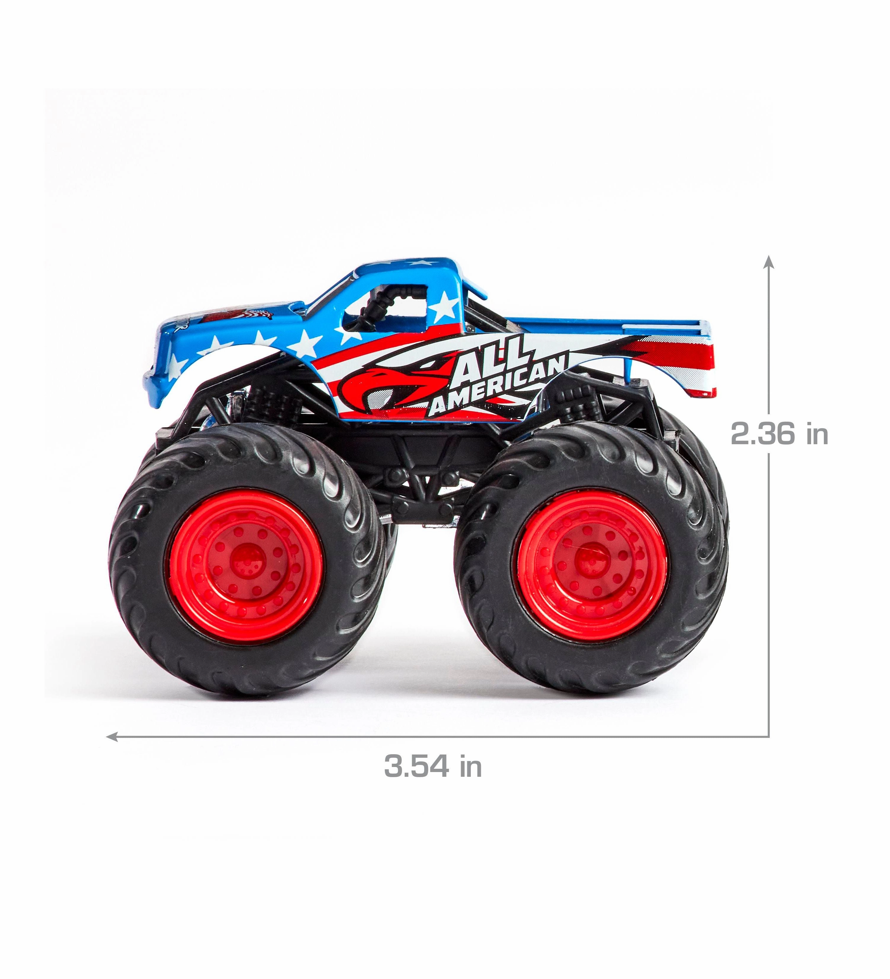 Toys R Us Exclusive 8-Pack Diecast Monster Truck Set with Road Accessories