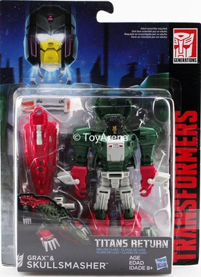 Transformers Generations Titans Return Deluxe Class Grax and Skullsmasher Figure