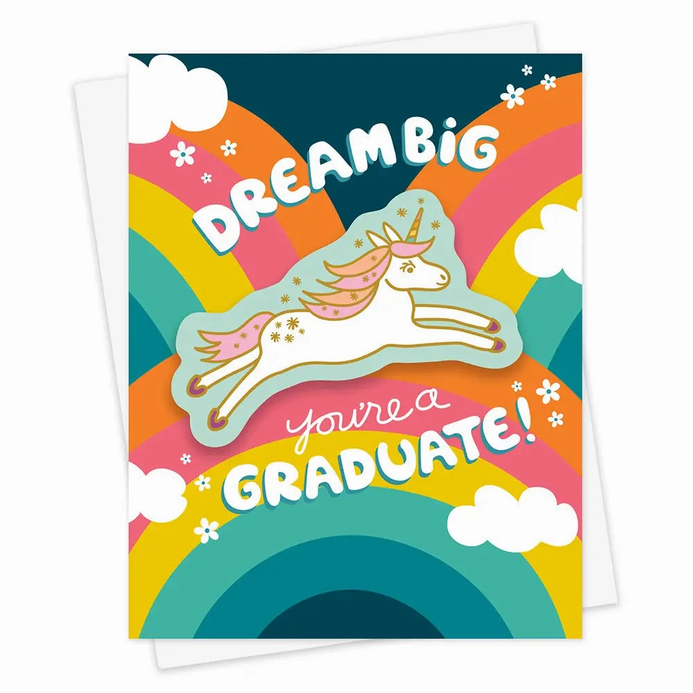Unicorn Graduation Card