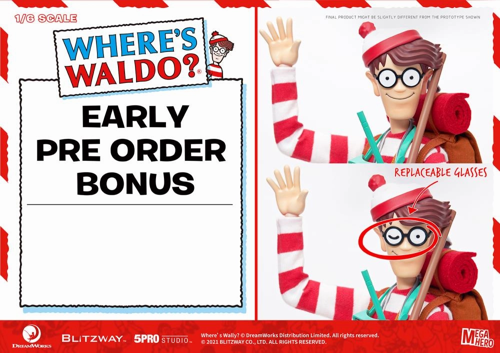 Where's Waldo? MEGAHERO Waldo 1/6 Scale Figure (With Bonus)