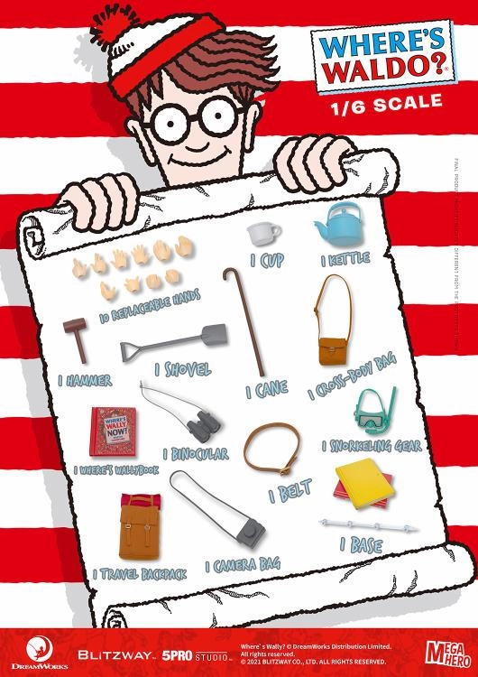Where's Waldo? MEGAHERO Waldo 1/6 Scale Figure (With Bonus)